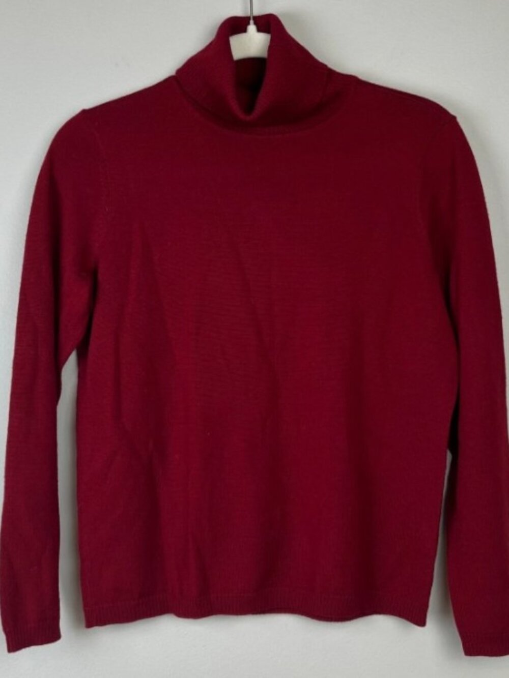 Vintage Pendleton Petite S Red Merino Wool Turtleneck Sweater